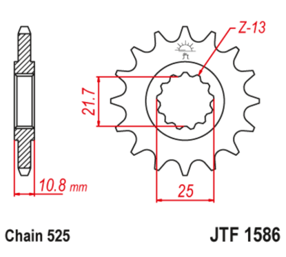 Pignon JT SPROCKETS acier anti-bruit - 525