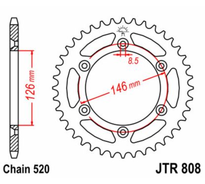 Couronne JT SPROCKETS Acier Standard - 520