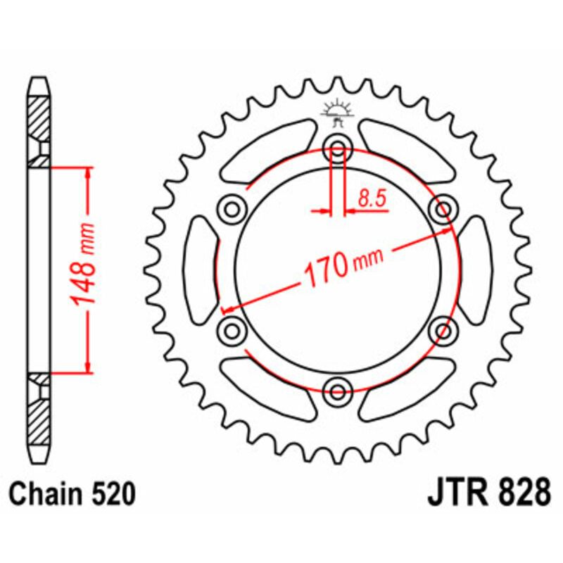 Couronne JT SPROCKETS Acier Standard - 520