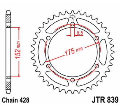 Couronne JT SPROCKETS Acier Standard - 428