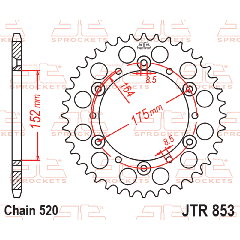 Couronne JT SPROCKETS Acier Standard - 520