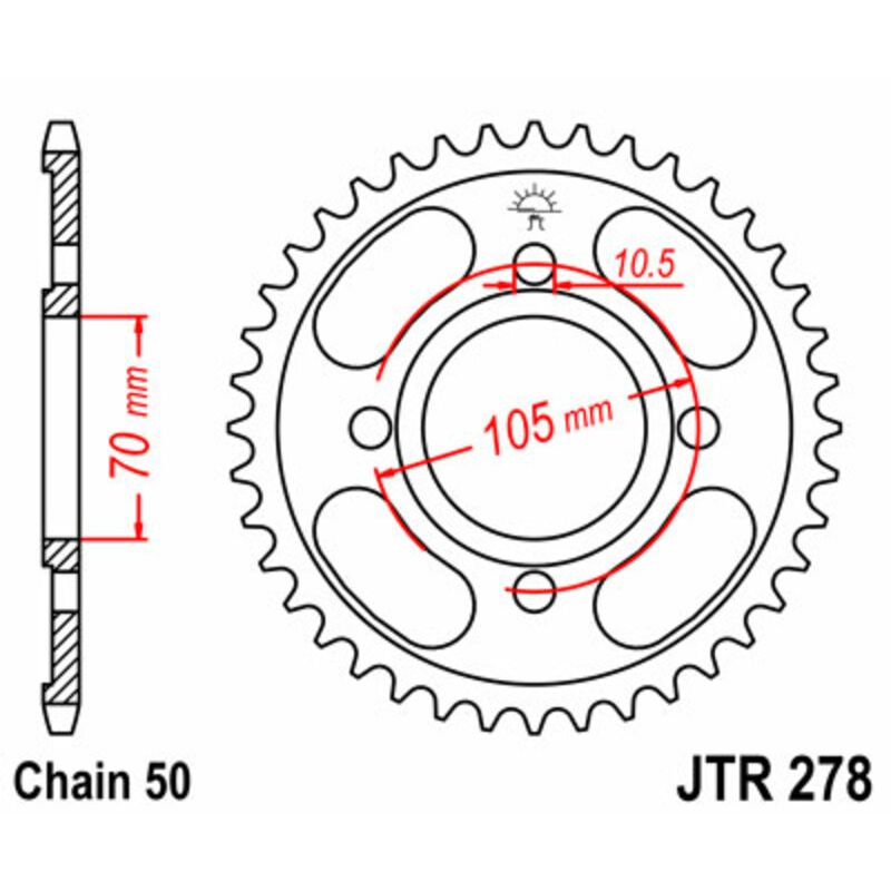 Couronne JT SPROCKETS Acier Standard - 530