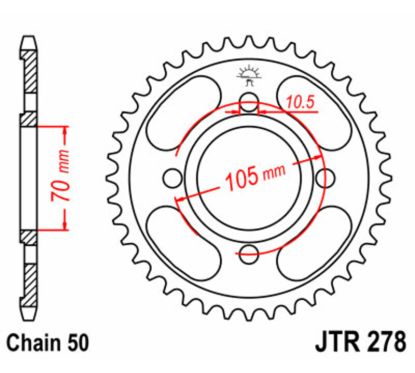 Couronne JT SPROCKETS Acier Standard - 530
