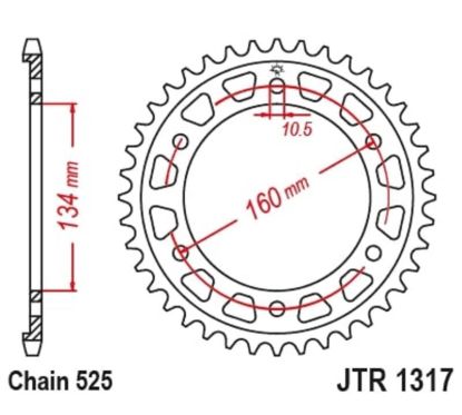 Couronne JT SPROCKETS Acier Standard - 525