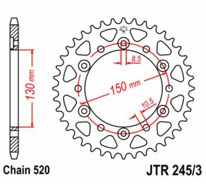 Couronne JT SPROCKETS Acier Standard - 520