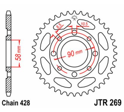 Couronne JT SPROCKETS Acier Standard - 428