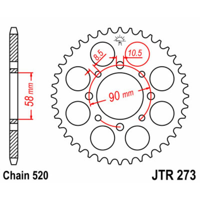 Couronne JT SPROCKETS Acier Standard - 520