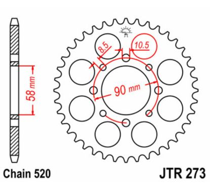 Couronne JT SPROCKETS Acier Standard - 520