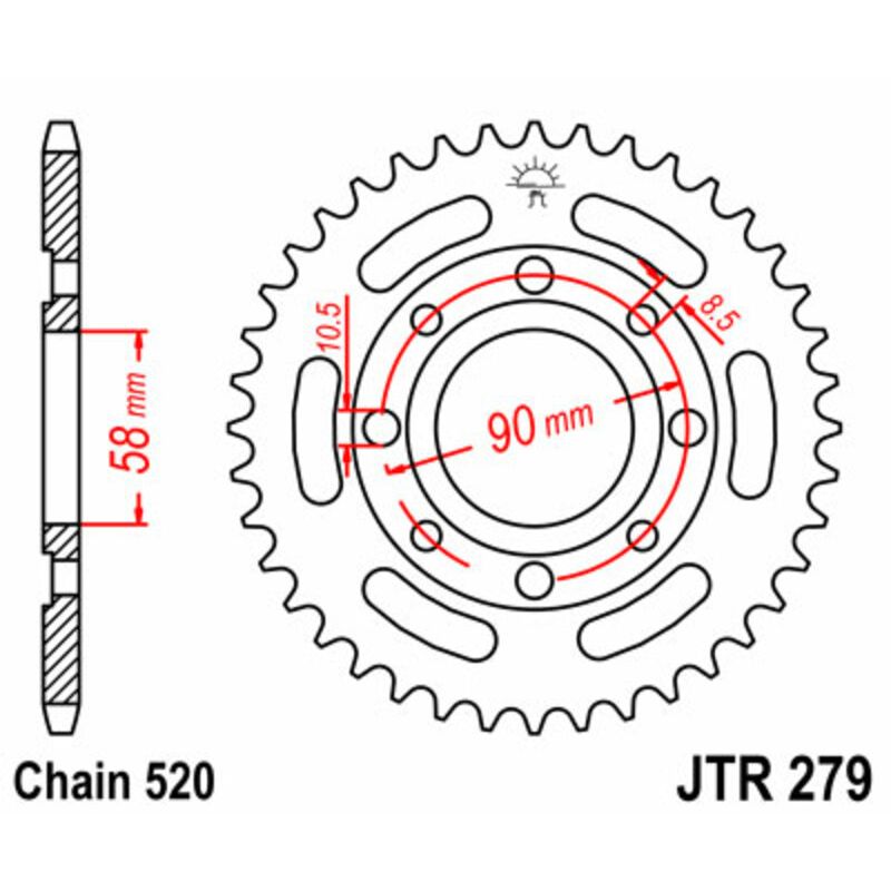 Couronne JT SPROCKETS Acier Standard - 520