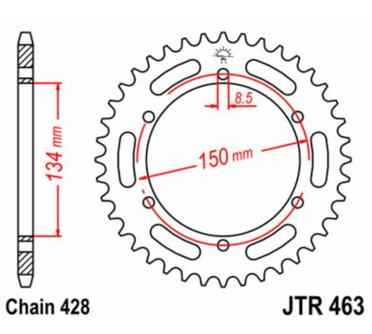 Couronne JT SPROCKETS Acier Standard - 428