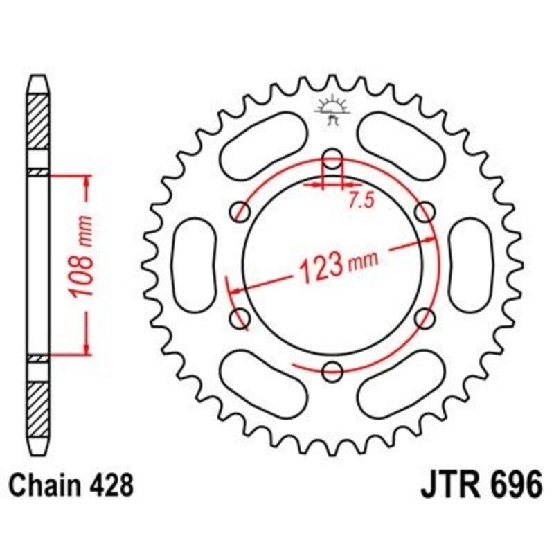 Couronne JT SPROCKETS Acier Standard - 428