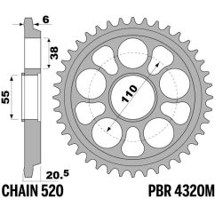 Couronne PBR alu renforcé - 520