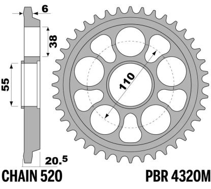 Couronne PBR alu renforcé - 520