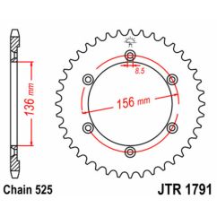 Couronne JT SPROCKETS Acier Standard - 525