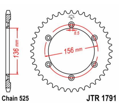 Couronne JT SPROCKETS Acier Standard - 525