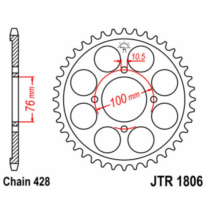 Couronne JT SPROCKETS Acier Standard - 428