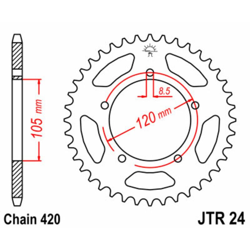 Couronne JT SPROCKETS Acier Standard - 420