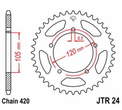 Couronne JT SPROCKETS Acier Standard - 420