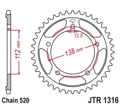 Couronne JT SPROCKETS Acier Standard - 520