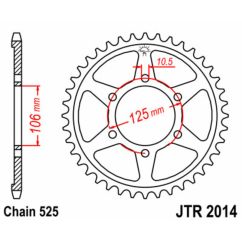 Couronne JT SPROCKETS Acier Standard - 525