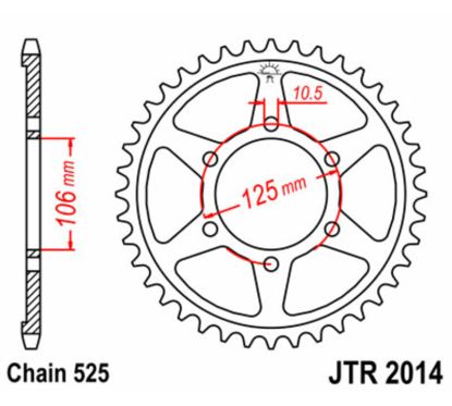 Couronne JT SPROCKETS Acier Standard - 525