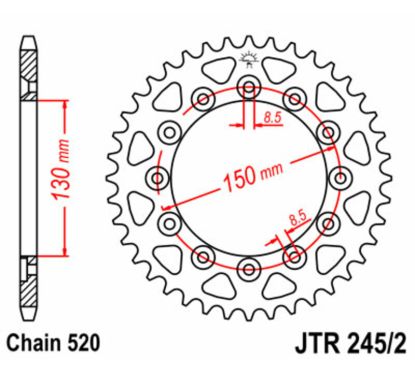 Couronne JT SPROCKETS Acier Standard - 520