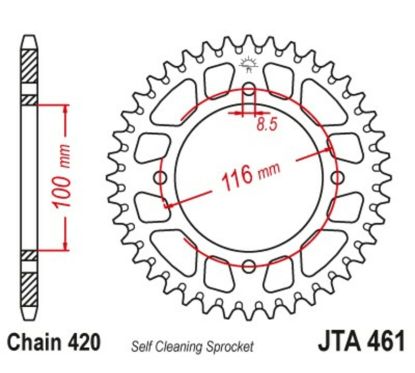 Couronne JT SPROCKETS alu standard - 420