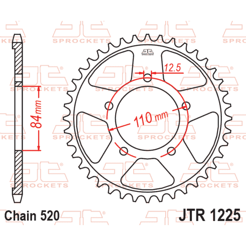 Couronne JT SPROCKETS Acier Standard - 520