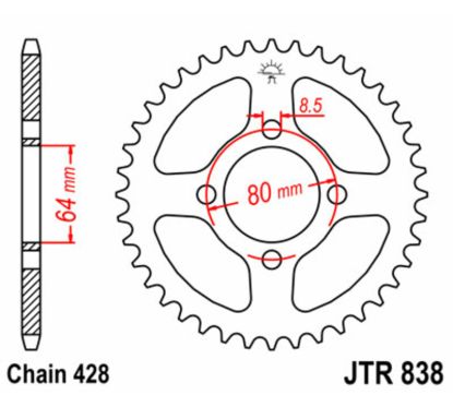 Couronne JT SPROCKETS Acier Standard - 428