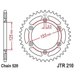 Couronne JT SPROCKETS acier anti-boue - 520