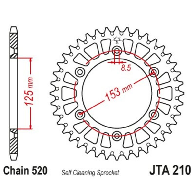 Couronne JT SPROCKETS alu standard - 520