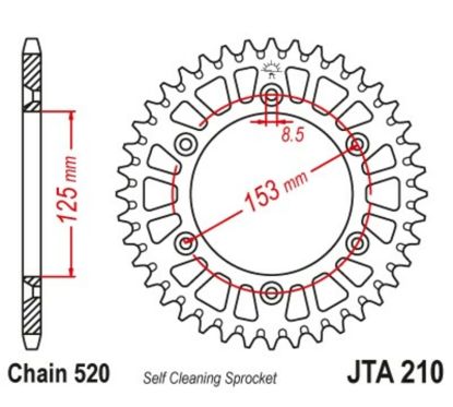 Couronne JT SPROCKETS alu standard - 520