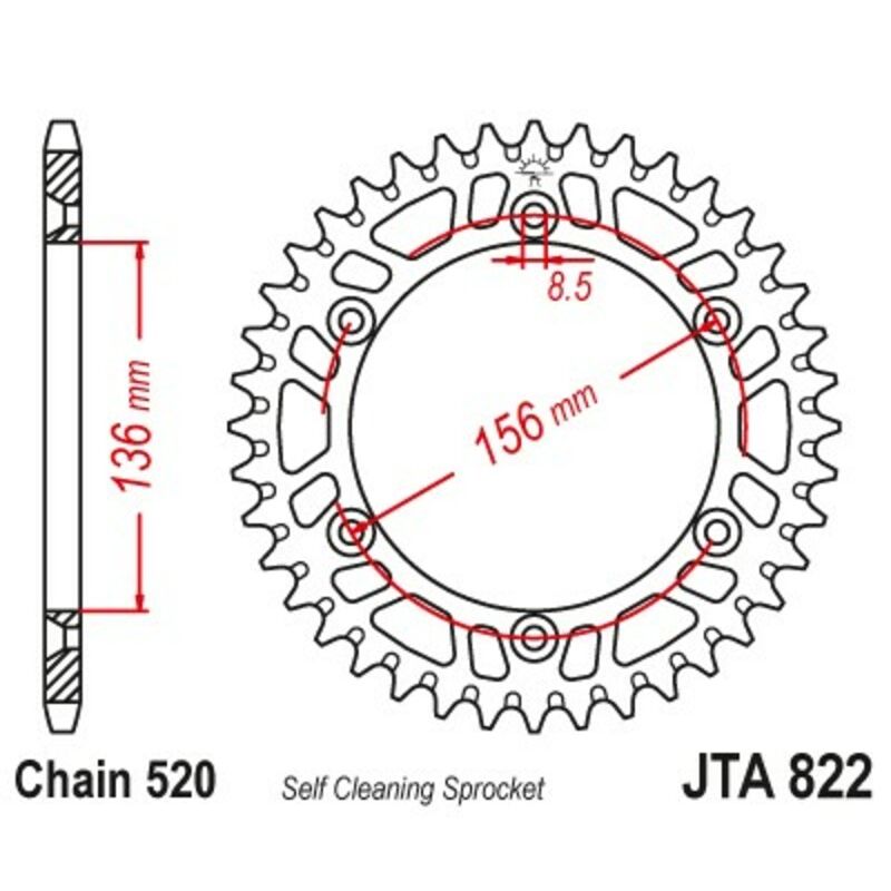 Couronne JT SPROCKETS alu standard - 520