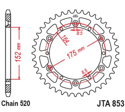 Couronne JT SPROCKETS alu standard - 520