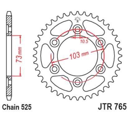 Couronne JT SPROCKETS Acier Standard - 525