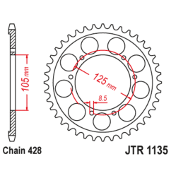Couronne JT SPROCKETS Acier Standard - 428