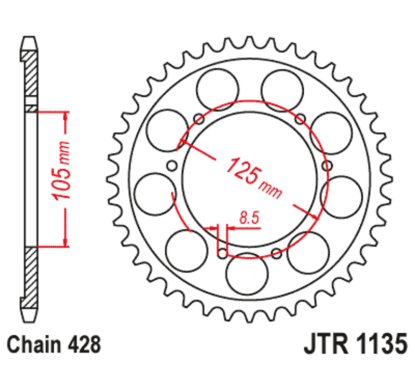 Couronne JT SPROCKETS Acier Standard - 428