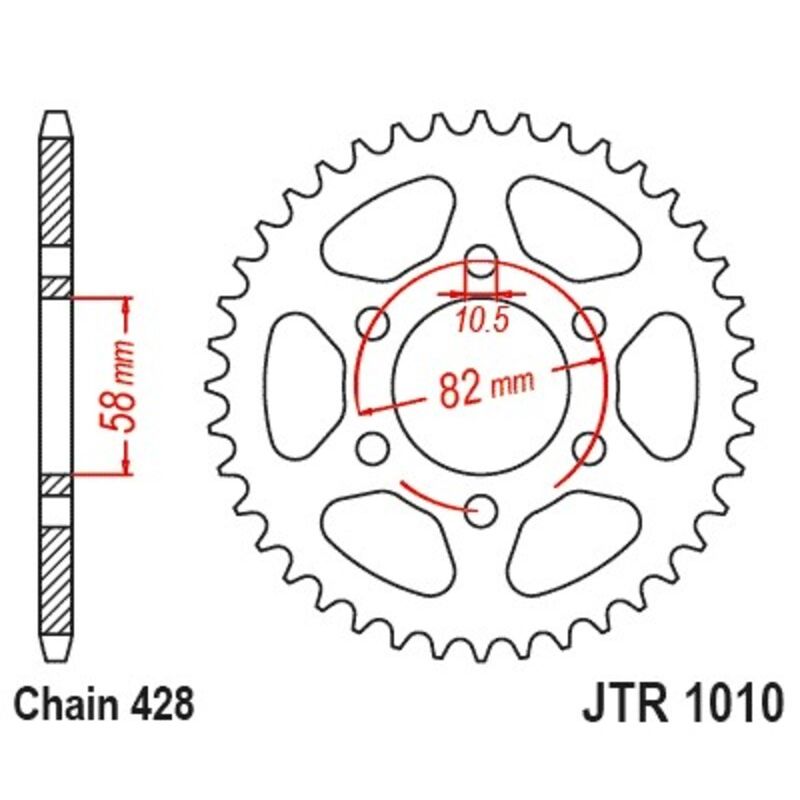 Couronne JT SPROCKETS Acier Standard - 428