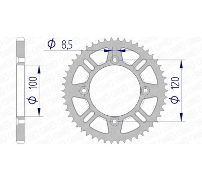 Couronne AFAM alu standard - 428