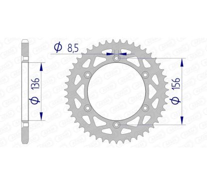 Couronne AFAM alu standard - 520