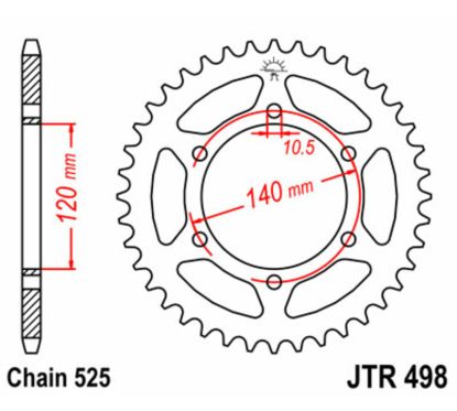 Couronne JT SPROCKETS Acier Standard - 525