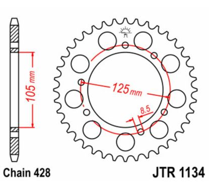 Couronne JT SPROCKETS Acier Standard - 428