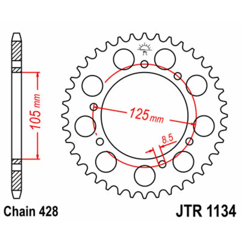 Couronne JT SPROCKETS Acier Standard - 428