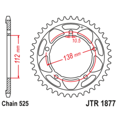 Couronne JT SPROCKETS Acier Standard - 525