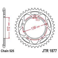 Couronne JT SPROCKETS Acier Standard - 525