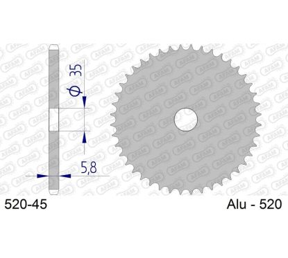 Couronne AFAM alu standard - 520