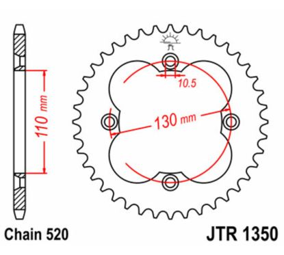 Couronne JT SPROCKETS Acier Standard - 520