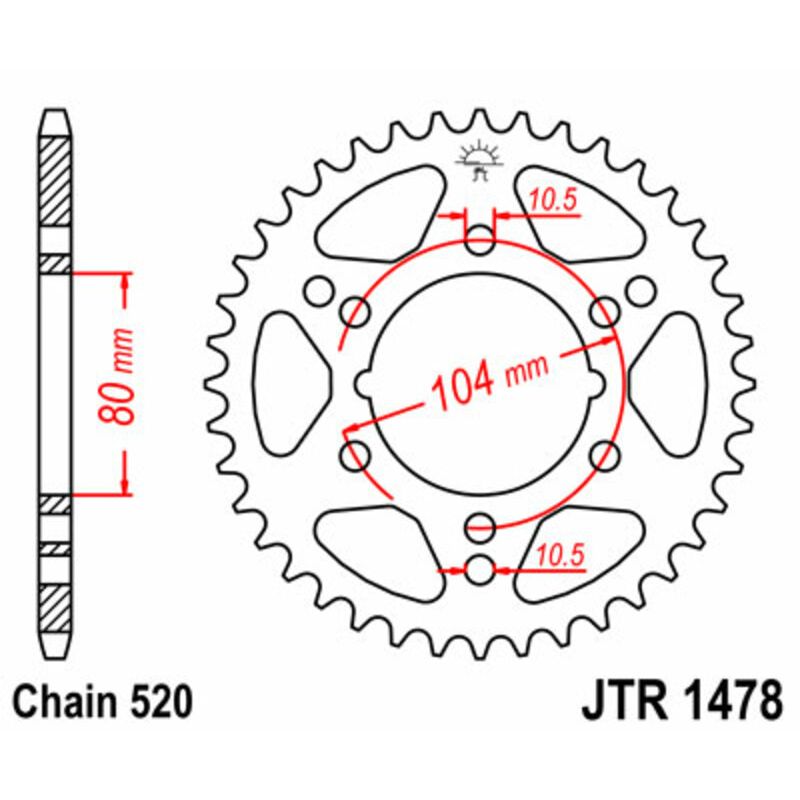 Couronne JT SPROCKETS Acier Standard - 520