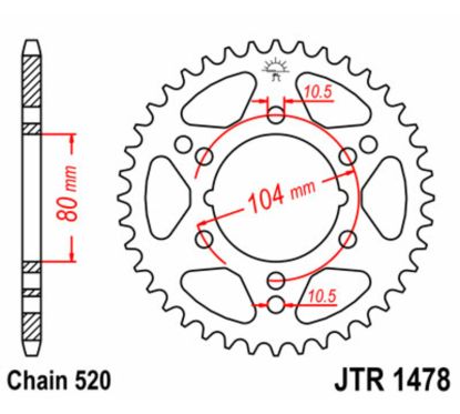 Couronne JT SPROCKETS Acier Standard - 520