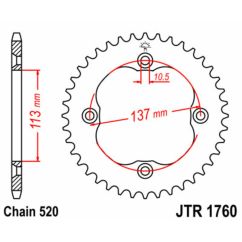 Couronne JT SPROCKETS Acier Standard - 520